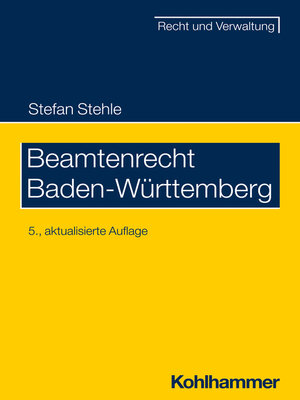 cover image of Beamtenrecht Baden-Württemberg
